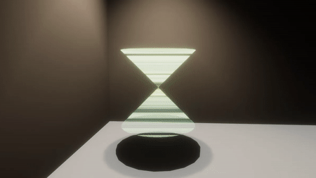 Hourglass Surface with Hologram Shader